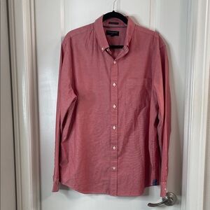 Banana Republic Men's Casual Red Button-Down Shirt